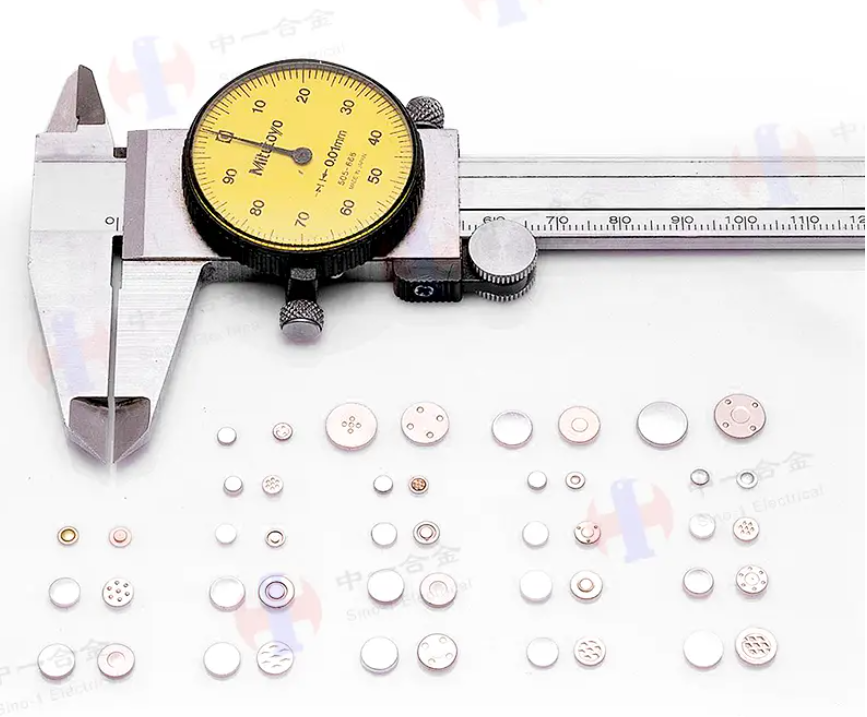 Silver-Clad Button Contact for Welding Thermostats Protectors